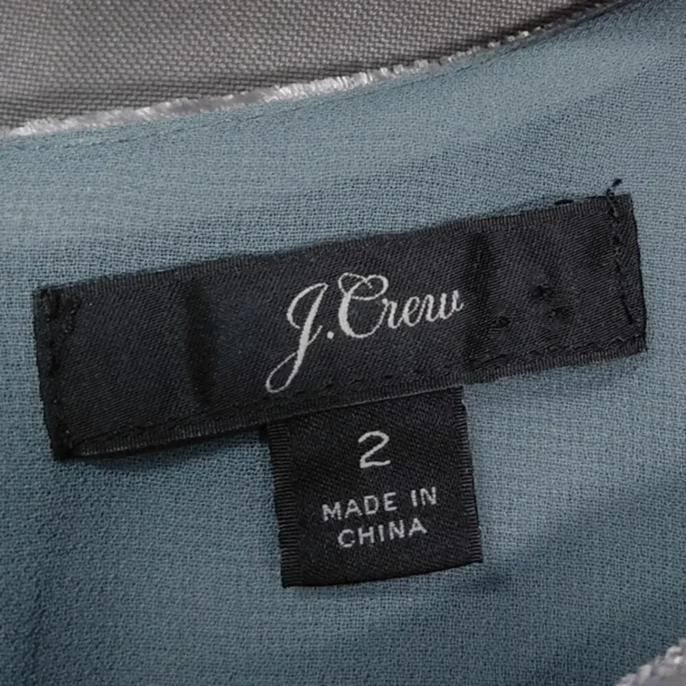 J.Crew Gray Scoop Neck Velvet Sleeveless Lightweight Tank Women Size 2